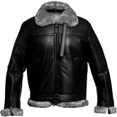 Blouson aviateur en cuir noir RAF B3 Flight pour homme